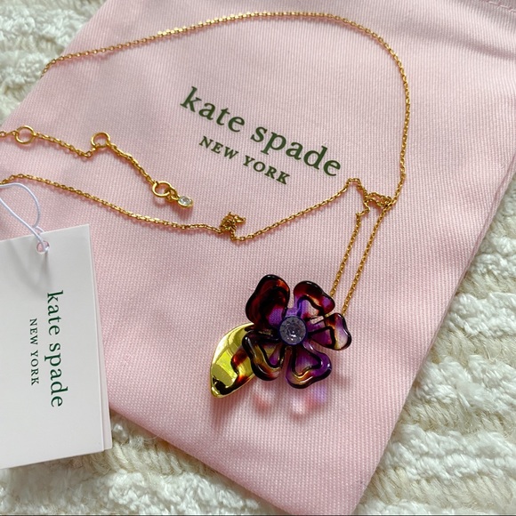 NWT Kate Spade Petal Pushers flower necklace - Picture 3 of 14